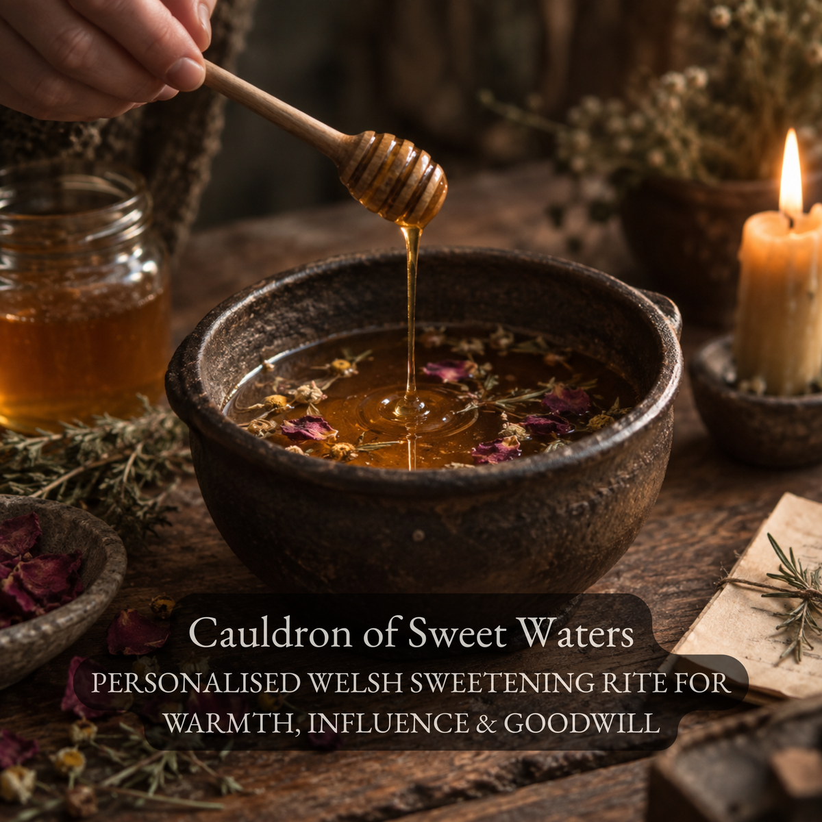 Cauldron of Sweet Waters - A Personalised Welsh Sweetening Rite for Warmth, Influence & Goodwill