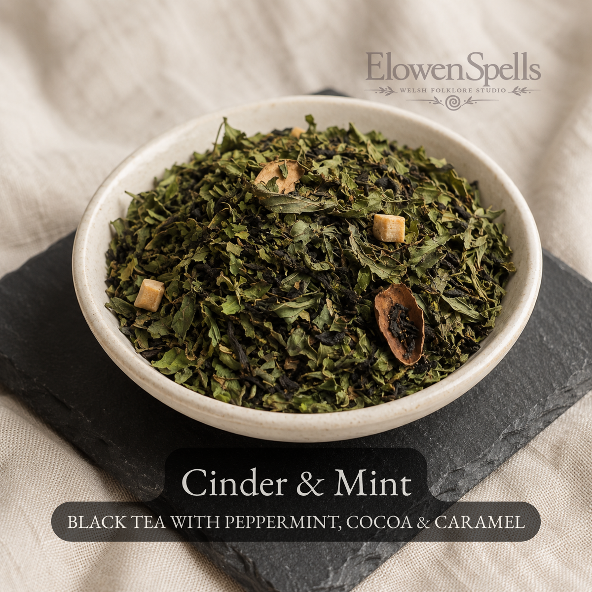 Cinder & Mint — Black Tea with Cocoa, Peppermint & Caramel