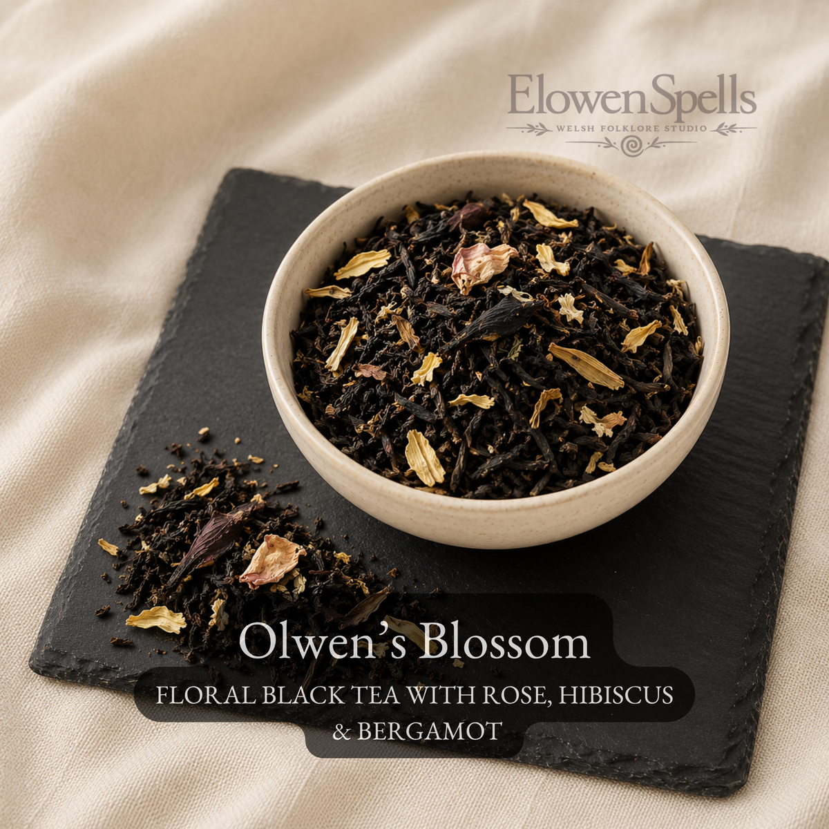 Olwen’s Blossom - Floral Black Tea with Rose, Hibiscus & Bergamot